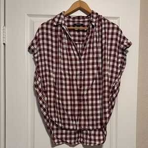 Madewell Plaid Button-Up Top